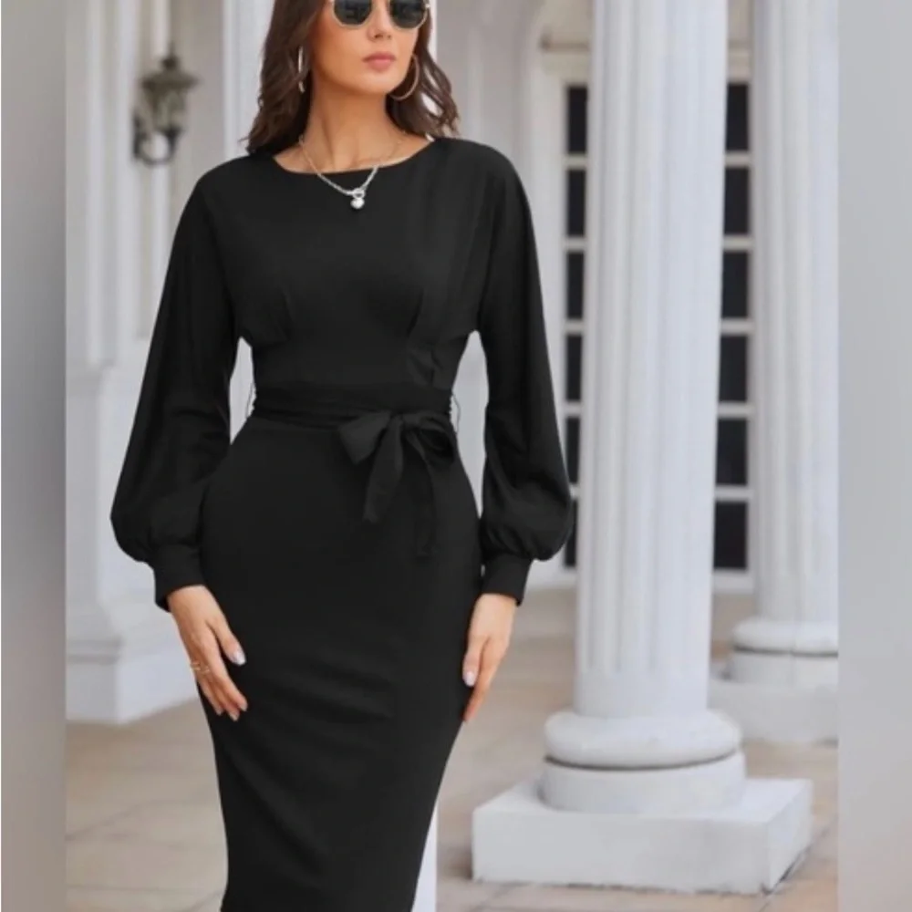 Elegant Black Women's Dress - Picture 1 of 5
